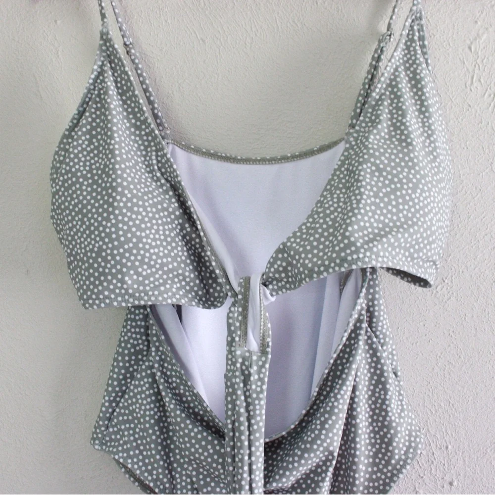 Pink Lilly Caribbean Crush Mint Spotted Wrap One Piece Swimsuit